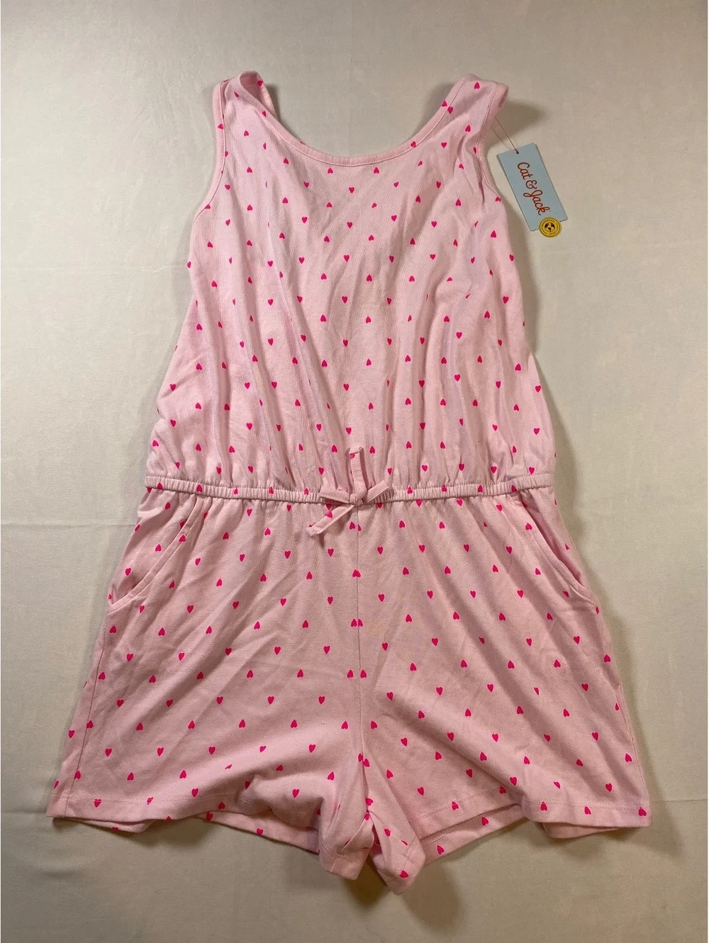 Girls Cat and Jack Knit Heart Romper size XL